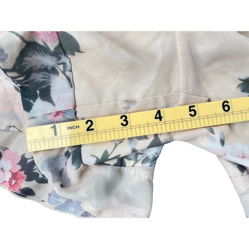 Few Moda Floral Ruffle Long Sleeve Romper - Size Medium - Picture 11 of 14